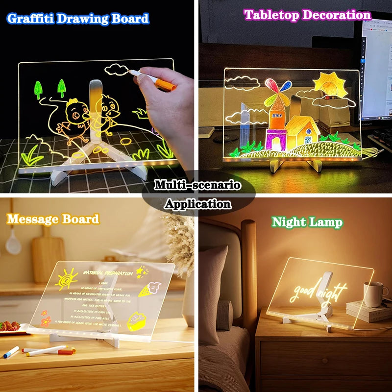 LED Luminous Blackboard Drawing