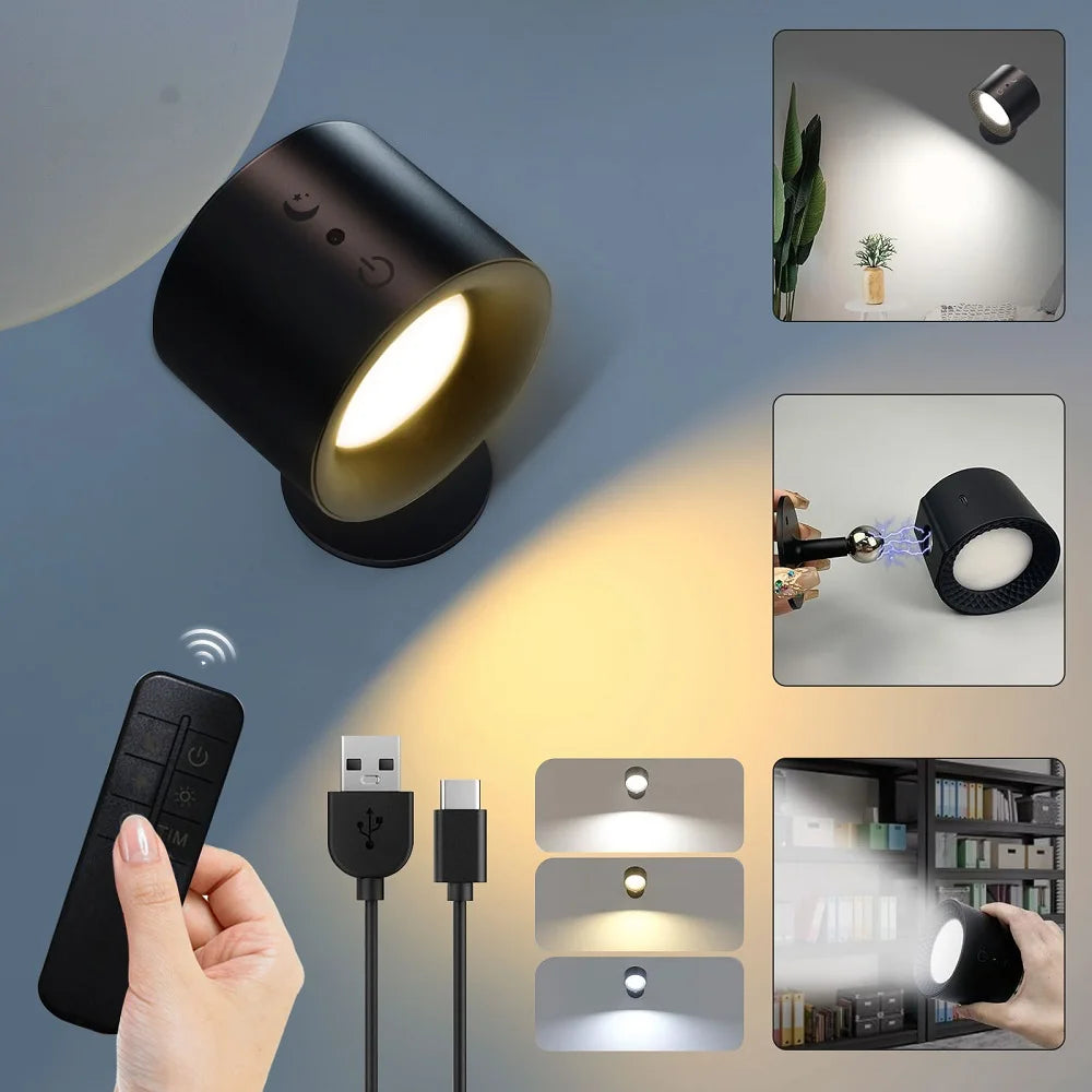 LED Wall Lamp, 360 Rotatable
